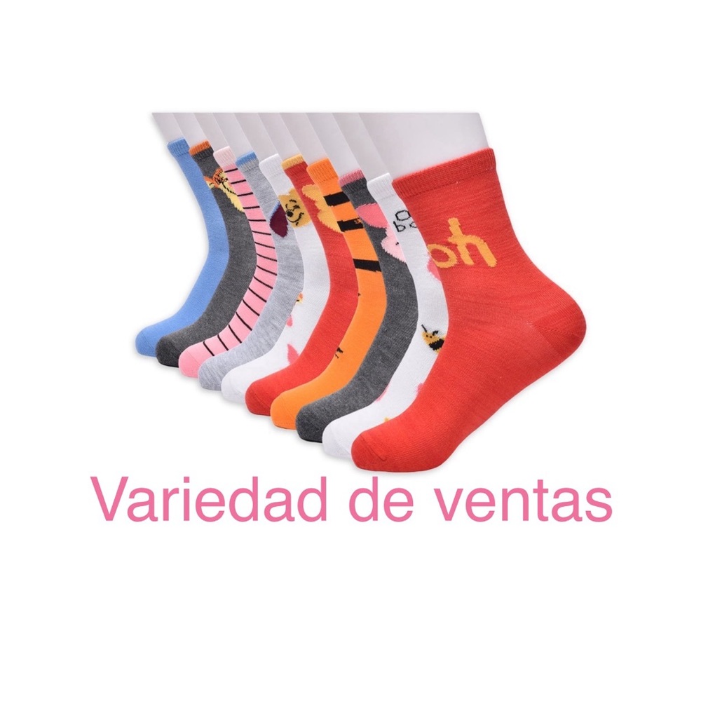 Disney Winnie the Pooh Women's Graphic Crew Socks, 10-Pack, Sizes 4-10 - Picture 5 of 5